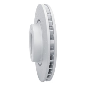 Porsche 911 Brake Rotor (1) - Right Front - R1 Concepts - Drilled Carbon Alloy GeoMET - `17-`23